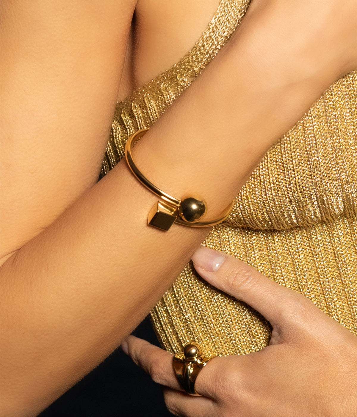 Anica Bangle (Gold-plated Steel)