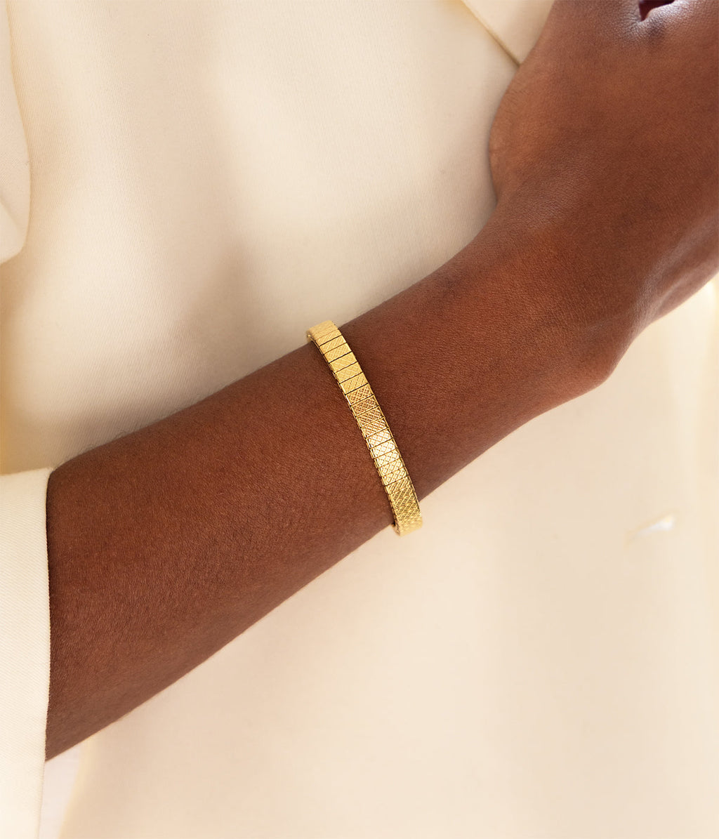 Kelyna Bangle Bracelet (Gold-plated Steel)