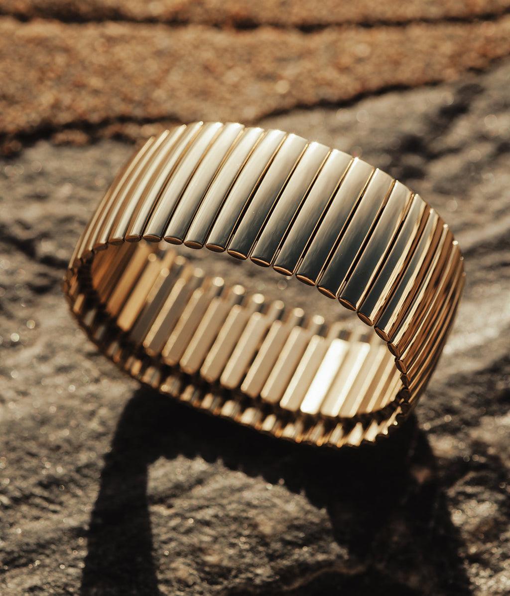 Wilona Bangle Bracelet (Gold Steel)