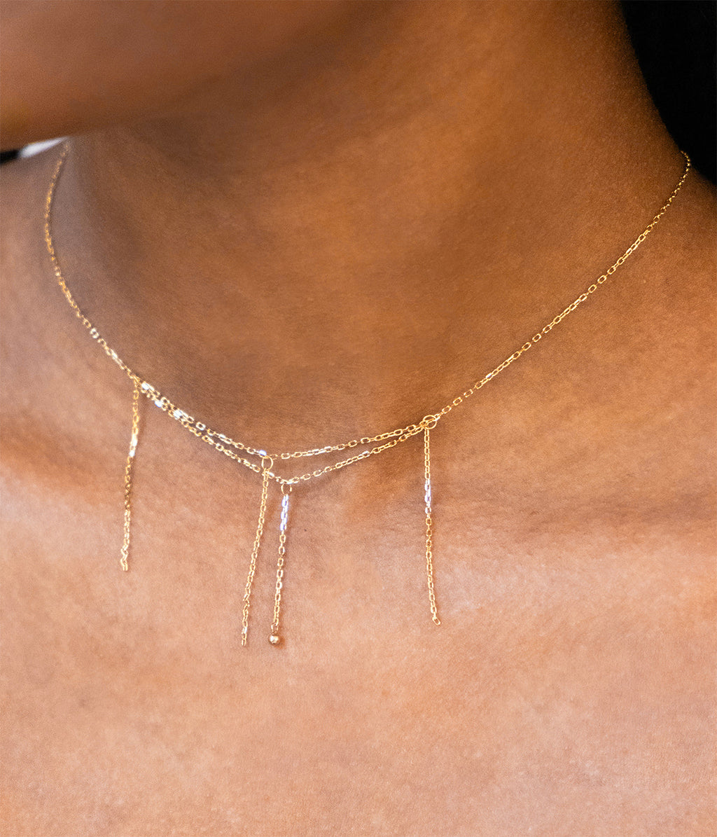 Necklace Sesto (Gold-plated steel)