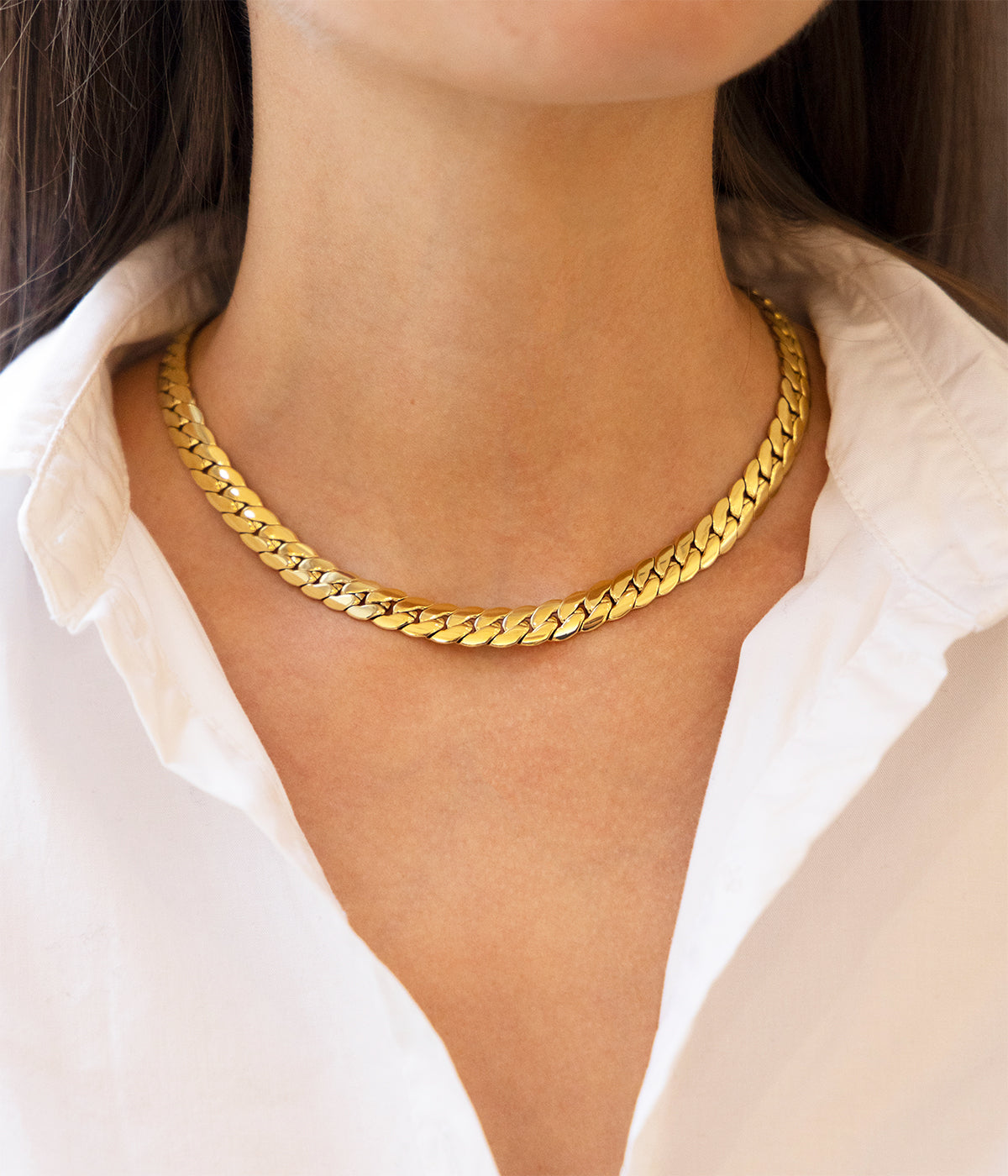 Necklace Baldo (Golden steel)