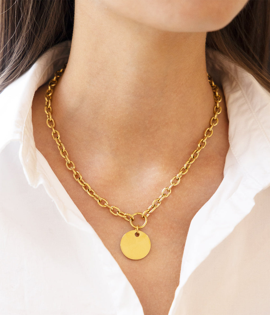 Necklace Amato (Golden steel)