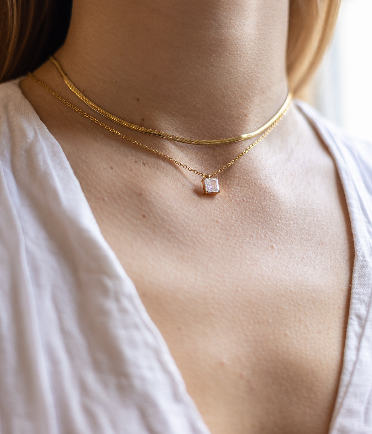 Back jewel Cheryl (Golden steel)