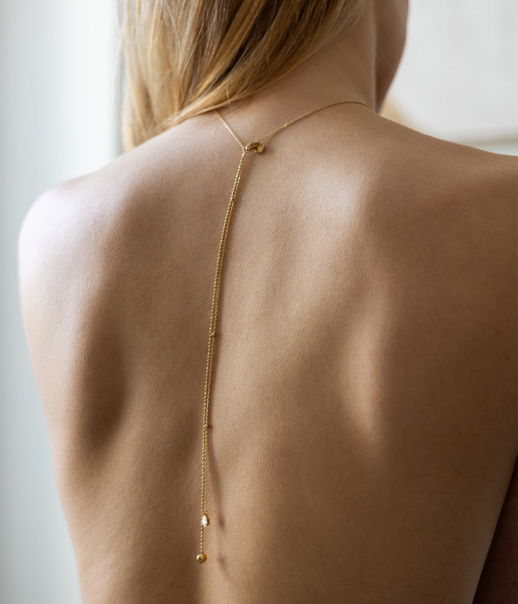 Back jewel Ilona (Golden steel)