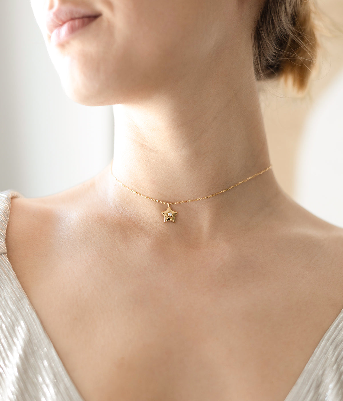 Back jewel Annette (Golden steel)