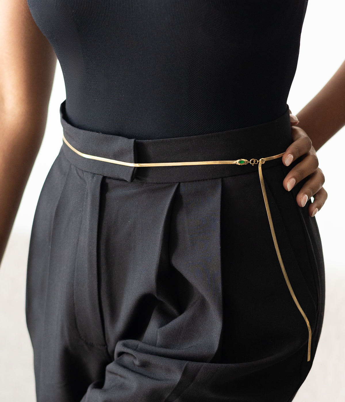 Waist jewel Olmeto (Golden steel)