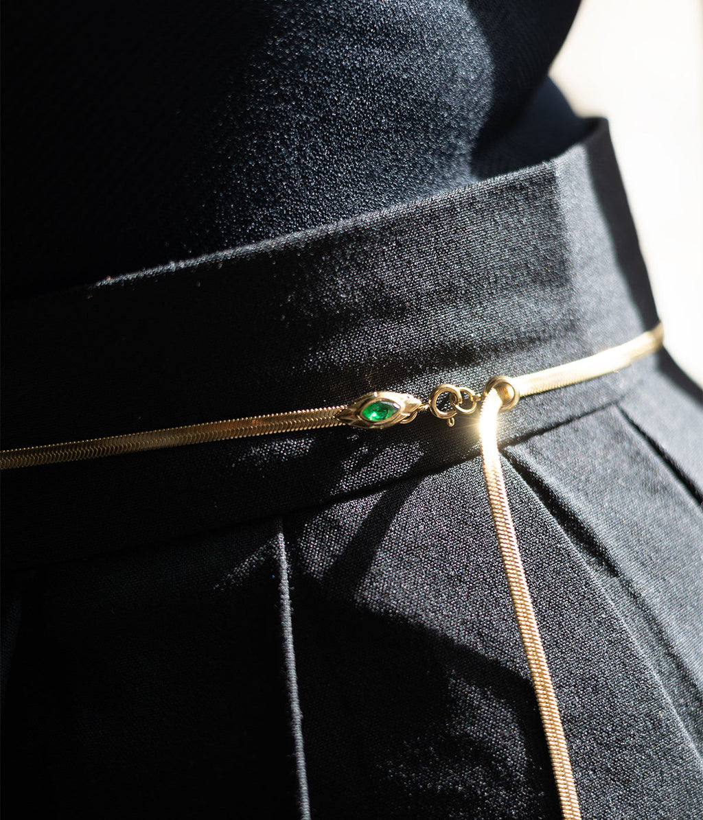 Waist jewel Olmeto (Golden steel)